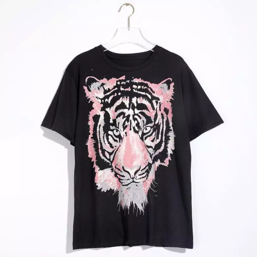 Fierce Boho Oversized Graphic Tiger Tee Lux Cotton - Picture 7 of 7